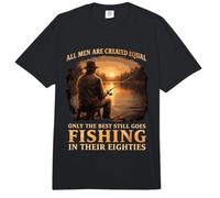 Nunca Subestimes a un Anciano Que va a Pescar en Sus 80 años Comfort Colors Adult Heavyweight T-Shirt