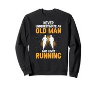 Nunca Subestimes a un Hombre Mayor Que Ama Correr Sudadera