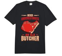 Nunca Subestimes a un Viejo Carnicero Filete Persona Carne Comfort Colors Adult Heavyweight T-Shirt
