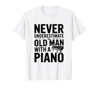 Nunca Subestimes a un Viejo con Piano Camiseta
