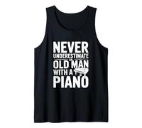 Nunca Subestimes a un Viejo con Piano Camiseta sin Mangas