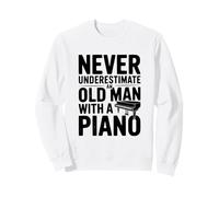 Nunca Subestimes a un Viejo con Piano Sudadera