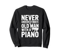 Nunca Subestimes a un Viejo con Piano Sudadera