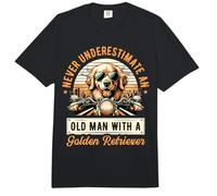 Nunca Subestimes a un Viejo con un Golden Retriever Comfort Colors Adult Heavyweight T-Shirt