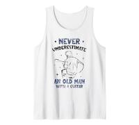 Nunca Subestimes a un Viejo con un Guitarrista Camiseta sin Mangas