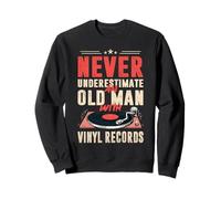 Nunca subestimes a un viejo con un reproductor de LP de discos de vinilo Sudadera
