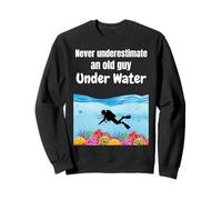 Nunca subestimes a un viejo divertido buceo coral Sudadera
