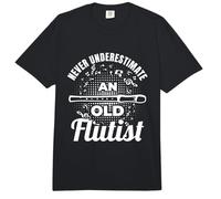 Nunca Subestimes a un Viejo flautista Comfort Colors Adult Heavyweight T-Shirt