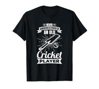 Nunca Subestimes a un Viejo Jugador de críquet Camiseta