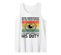Nunca subestimes a un viejo policía que ama su deber Camiseta sin Mangas