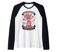 Nunca Subestimes a una anciana Que ama el Baile en línea Camiseta Manga Raglan
