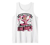 Nunca Subestimes a una anciana Que ama el Baile en línea Camiseta sin Mangas