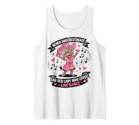 Nunca Subestimes a una anciana Que ama el Baile en línea Camiseta sin Mangas