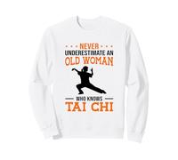 Nunca Subestimes a una anciana Que Conoce la Lucha de Tai Chi Sudadera