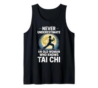 Nunca subestimes a una anciana que conoce Tai Chi abuela Camiseta sin Mangas