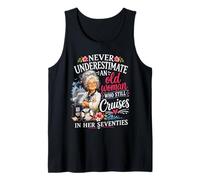 Nunca Subestimes a una anciana Que Sigue navegando en Sus Setenta años Camiseta sin Mangas