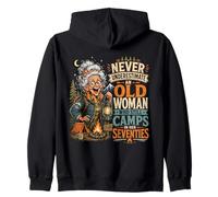 Nunca Subestimes a una anciana Que todavía acampa en Sus Setenta años Sudadera con Capucha