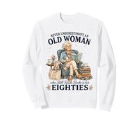 Nunca Subestimes a una anciana Que todavía Lee Libros en 80 Sudadera