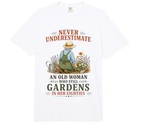 Nunca Subestimes a una anciana Que todavía Trabaja en Sus 80 años Comfort Colors Adult Heavyweight T-Shirt
