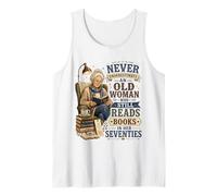 Nunca Subestimes a una anciana todavía Lee Libros en Sus 70 años Camiseta sin Mangas