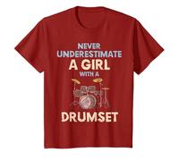 Nunca subestimes a una chica Baterista Músico de percusión Chicas Camiseta
