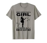 Nunca Subestimes a una Chica con bajo Camiseta