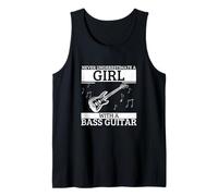 Nunca subestimes a una chica con bajo Mujer Bajo Camiseta sin Mangas