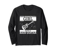 Nunca subestimes a una chica con bajo Mujer Bajo Manga Larga