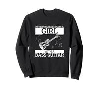 Nunca subestimes a una chica con bajo Mujer Bajo Sudadera