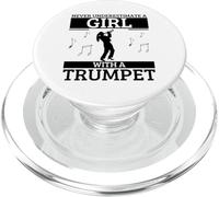 Nunca Subestimes a una Chica con Trompeta Mujeres trompetista PopSockets PopGrip para MagSafe