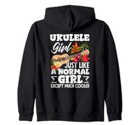 Nunca Subestimes a una Chica con un músico de Ukelele Sudadera con Capucha
