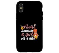 Nunca subestimes a una chica con un violín Carcasa para iPhone X/XS