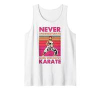 Nunca Subestimes a una Chica Que Conoce Artes Marciales de Karate Camiseta sin Mangas