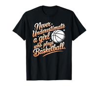 Nunca Subestimes a una Chica Que Juega Regalos de la Reina del Baloncesto Camiseta