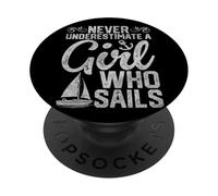 Nunca subestimes a una chica que navega PopSockets PopGrip Adhesivo