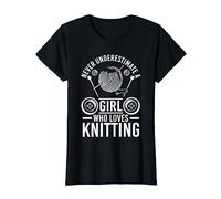 Nunca subestimes a una chica tejiendo Tejedor Camiseta