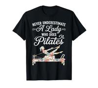 Nunca Subestimes a una Dama Que Hace Pilates Camiseta