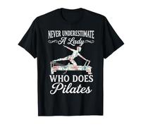 Nunca Subestimes a una Dama Que Hace Pilates Camiseta
