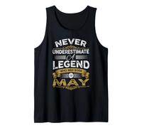 Nunca Subestimes a Una Leyenda Que nació en Mayo Cumpleaños Camiseta sin Mangas