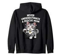 Nunca Subestimes a una Madre de Rescate Adoptar, no compres Gato Sudadera con Capucha