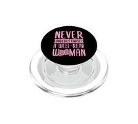 Nunca Subestimes a una Mujer Bien leída Alfabetización Feminista PopSockets PopGrip para MagSafe