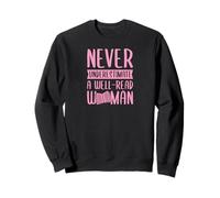 Nunca Subestimes a una Mujer Bien leída Alfabetización Feminista Sudadera