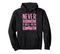 Nunca Subestimes a una Mujer Bien leída Alfabetización Feminista Sudadera con Capucha
