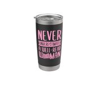 Nunca subestimes a una mujer bien leída Alfabetización feminista Vaso térmico de acero inoxidable de doble pared