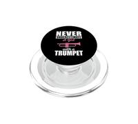 Nunca Subestimes a una Mujer con un trompetista PopSockets PopGrip para MagSafe