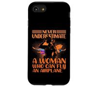 Nunca subestimes a una mujer que puede volar un avión Carcasa para iPhone SE (2020) / 7 / 8