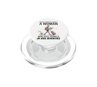Nunca Subestimes a una Mujer Que viaja en Sus Setenta años PopSockets PopGrip para MagSafe