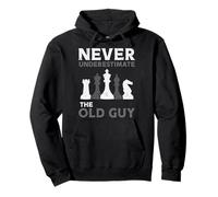 Nunca subestimes al OId Guy Chess Master Player Men Sudadera con Capucha