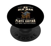 Nunca Subestimes al Viejo Guitarrista de los Setenta PopSockets PopGrip Adhesivo