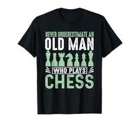 Nunca Subestimes al Viejo Que Juega ajedrez Camiseta